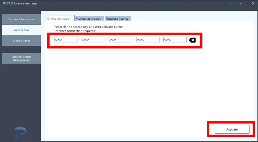 PTCAD activate license