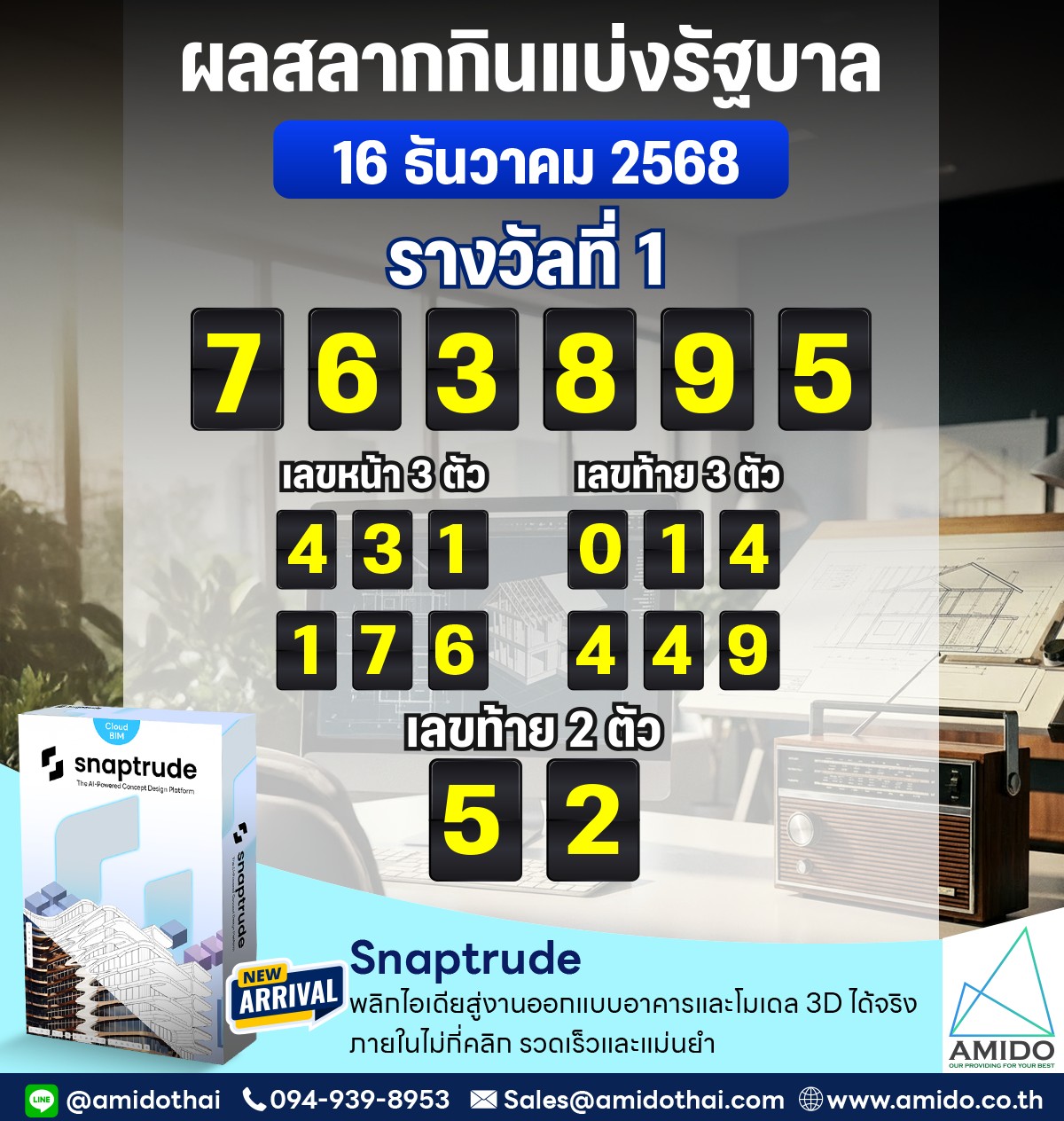 หวย 16 ธันวาคม 2568